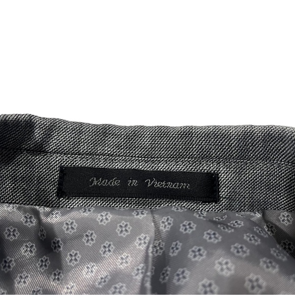 Ralph Lauren Chaps Men Grey Crosshatch Pattern Suit Jacket Sz 44R Sports Coat - Picture 11 of 13